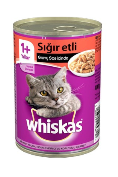 WHİSKAS 400 GR KONSERVE SIĞIR ETLİ